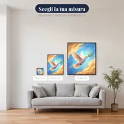 Colomba con ramo d'ulivo nel cielo – misure disponibili