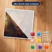 Betende Hände mit Rosenkranz im Kerzenlicht – Set bereit zum Loslegen