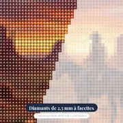 Cowboy à cheval au coucher du soleil – gros plan des diamants