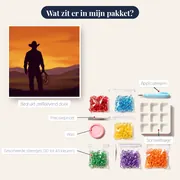 Eenzame cowboy met lasso – inhoud van het pakket