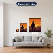 Lone Cowboy Silhouette at Sunset – available sizes