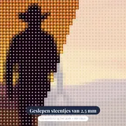 Eenzame cowboy met lasso – close-up van de steentjes