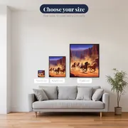 Wild Mustangs in Desert Canyon – available sizes