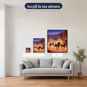 Branco di cavalli selvaggi nel canyon – misure disponibili