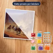 Branco di cavalli selvaggi nel canyon – kit pronto per iniziare