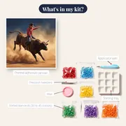 Rodeo Bull Rider in Dust – kit contents