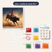 Cavalier de rodéo dans la poussière – contenu du kit