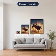 Rodeo Bull Rider in Dust – available sizes