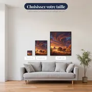 Diligence dans le désert sous un ciel dramatique – tailles disponibles