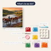 Cattle Drive Across the River – kit contents