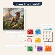 Tirannosauro ruggente nella giungla preistorica – contenuto del kit