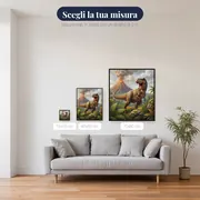 Tirannosauro ruggente nella giungla preistorica – misure disponibili