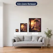 Brachiosauruskudde bij zonsopgang – beschikbare formaten