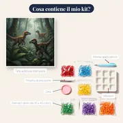 Velociraptor in caccia nella foresta nebbiosa – contenuto del kit