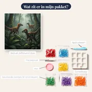 Velociraptors in nevelwoud – inhoud van het pakket