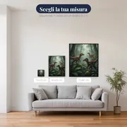 Velociraptor in caccia nella foresta nebbiosa – misure disponibili