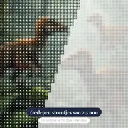 Velociraptors in nevelwoud – close-up van de steentjes