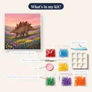 Stegosaurus in a Flower Valley – kit contents