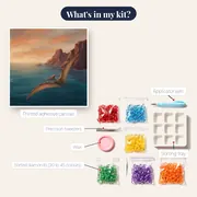 Pterodactyl Over Prehistoric Ocean Cliffs – kit contents