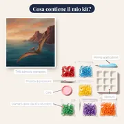 Pterodattilo sopra l'oceano preistorico – contenuto del kit