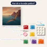 Pterodactylus boven prehistorische kust – inhoud van het pakket