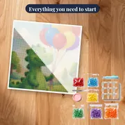 Friendly Green Dinosaur with Balloons – kit ready to start