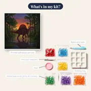 Spinosaurus Wading at Dusk – kit contents