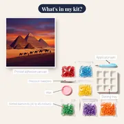 Giza Pyramids Sunset Camel Caravan – kit contents