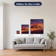 Pyramiden von Gizeh im Abendlicht – verfügbare Größen