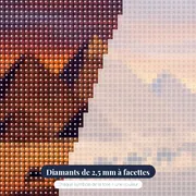 Pyramides de Gizeh au coucher du soleil – gros plan des diamants