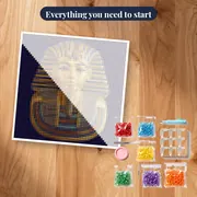 Golden Pharaoh Mask on Midnight Blue – kit ready to start