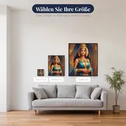 Kleopatra-Porträt mit Goldschmuck – verfügbare Größen