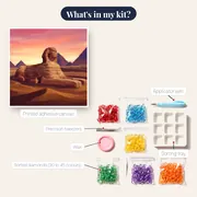 Sphinx at Sunrise with Pink Sky – kit contents
