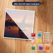 Segelboot auf dem Nil im Abendrot – Set bereit zum Loslegen