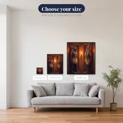 Anubis and Horus in a Torchlit Tomb – available sizes