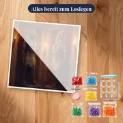 Anubis- und Horus-Statuen in fackelbeleuchteter Grabkammer – Set bereit zum Loslegen