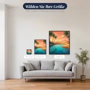 Oase mit Palmen und Pyramiden – verfügbare Größen