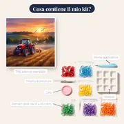 Trattore Rosso nel Campo Dorato – contenuto del kit
