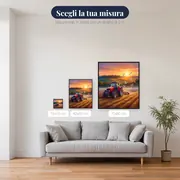Trattore Rosso nel Campo Dorato – misure disponibili