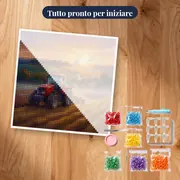 Trattore Rosso nel Campo Dorato – kit pronto per iniziare