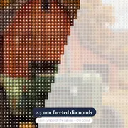 Autumn Barn Vintage Green Tractor – diamond close-up