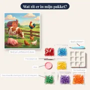 Haan, koe en varken in kleur – inhoud van het pakket