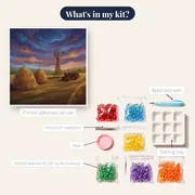 Haystacks, Windmill and Tractor Farm – kit contents