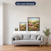 Biggetjes en eendenkuikens bij modderige poel – beschikbare formaten