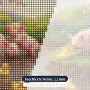 Ferkel und Entenküken am matschigen Frühlingsweiher – Nahaufnahme der Steine