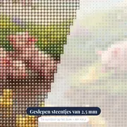 Biggetjes en eendenkuikens bij modderige poel – close-up van de steentjes