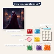 Il Conte Vampiro dal Mantello di Velluto – contenuto del kit