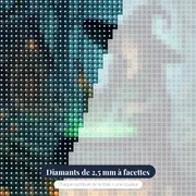 Sorcière au chaudron en forêt – gros plan des diamants