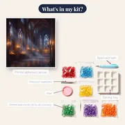 Gothic Cathedral Stained Glass Glow – kit contents