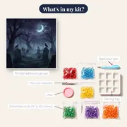 Ravens Over Crescent Moon Graveyard – kit contents